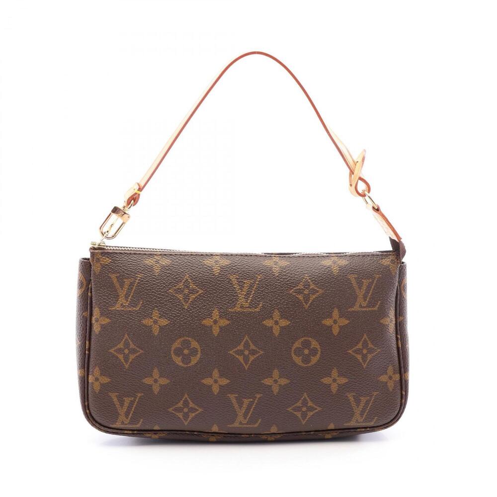 Louis Vuitton Pochette Accessoires Monogram Handbag, Coated Canvas and Leathe...
